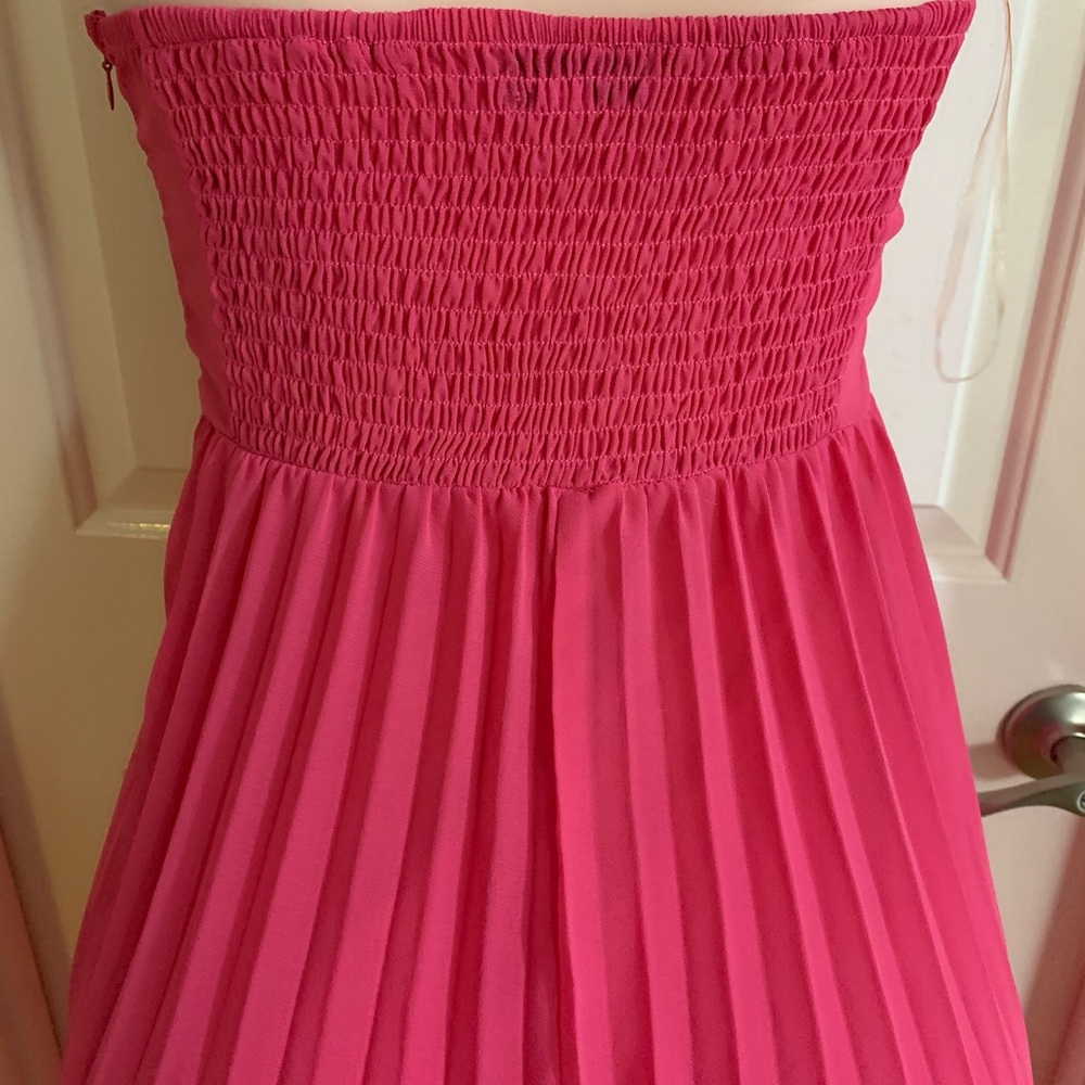 COPY - Women’s junior pink strapless pleated high- low maxi lace top dress size… - Picture 9 of 12